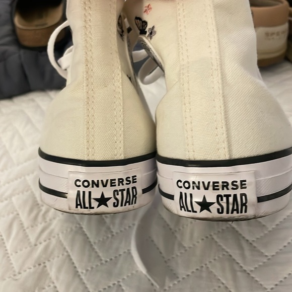 Off White Embroidered Converse All-Stars - Picture 8 of 8